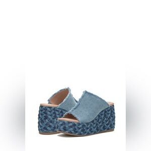 Y2K Lucky Brand Women's Scippio Frayed Platform Sandals